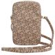 4. Guess Zip GCube Bottom Stripe phone bag - brown