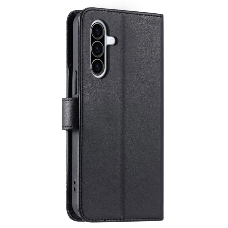 12. Samsung Galaxy A37 5G Leather Wallet Case with Stand and Shoulder Strap - Black