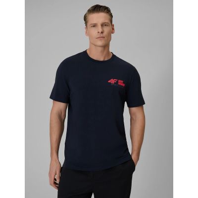 Men's regular plain T-shirt 4F 4FRSS26TTSHM3992-31S