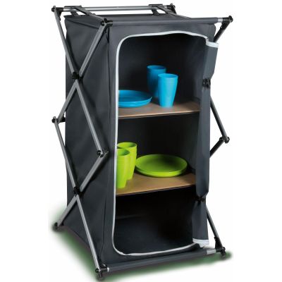 3. FOLDABLE TRAVEL CABINET WITH 3 SHELVES 49x53x95CM CAMP ACTIVE