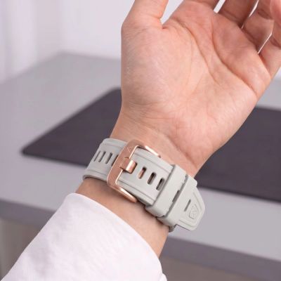 6. Tech-Protect Silicone Strap for Garmin Fenix 5S / 5S Plus / 6S / 6S Pro / 7S / 8 / 9 / 9 Pro (43 mm) – Grey