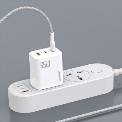 5. Dudao A29C 65W GaN Wall Charger + USB-C Cable - White
