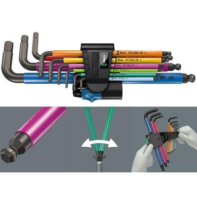 5. Wera 05022210001 Allen Key L-Shaped Allen Key Set Metric 9 pcs.