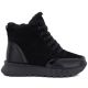 2. Black women’s leather platform ankle boots Jezzi 26BT17-488