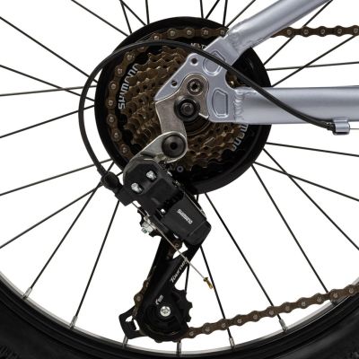 8. Huffy Literide Alu 20” Silver-Turquoise Bike (23005W)