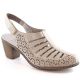 19. Rieker W RKR49B leather high-heeled sandals, beige