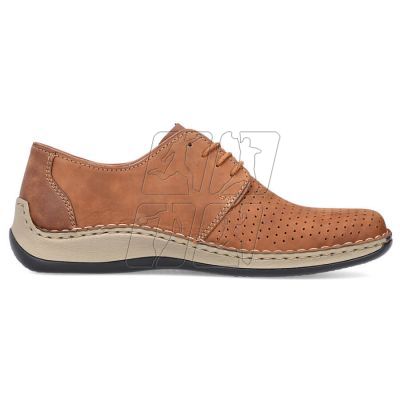 16. Openwork leather shoes Rieker M RKR528 brown