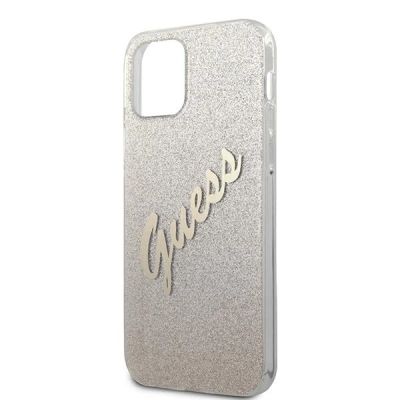 6. Guess GUHCP12LPCUGLSGO iPhone 12 Pro Max 6.7" gold/gold hardcase Glitter Gradient Script