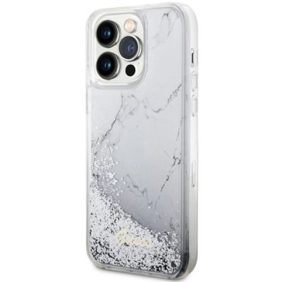 2. Guess GUHCP14XLCSGSGH iPhone 14 Pro Max 6.7" white/white hardcase Liquid Glitter Marble