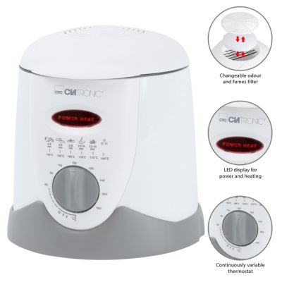 5. Clatronic FFR 2916 fryer (1 l; 840W; white)