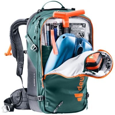 6. Deuter ALPROOF 30 SL backpack, Black, Green Denim, Polyamide, Polyester