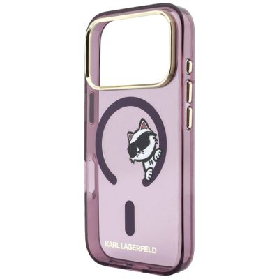 6. Karl Lagerfeld Peekaboo Logo MagSafe case for iPhone 18 Pro Max / 17 Pro Max - burgundy