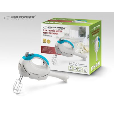 25. Blender, Hand mixer Esperanza TIRAMISU EKM010 (300W; white)