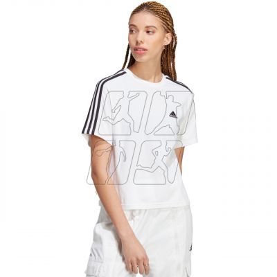 2. adidas Essentials 3-Stripes Single Jersey Crop Top W HR4915