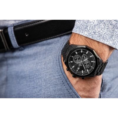 3. Men's Watch Giewont Chronograph Sapphire Black GW7290-B1