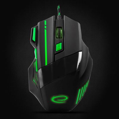 9. Esperanza Wolf EGM201G computer mouse (optical; 2400 DPI; black)