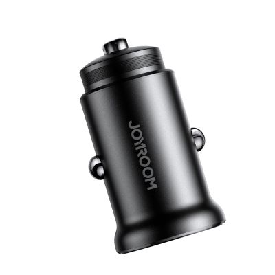 2. Joyroom JR-CCN06 30W 2x USB-C Metal Mini Car Charger - Black