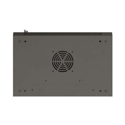 24. LANBERG WALL-MOUNTED RACK CABINET 19" 12U 540X350 BLACK GLASS DOOR (FLAT PACK)