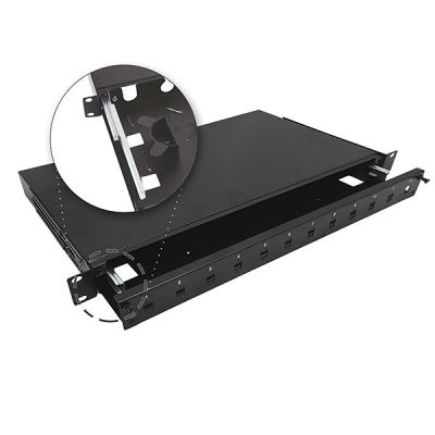 Alantec Telescopic fiber optic distribution box 12xSC simplex / 12xLC duplex 19" 1U with mounting accessories (glands, bands) (FOP-1U-12SCS-CP)