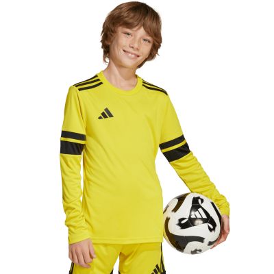 8. adidas Squadra 25 Long Sleeve Kids T-Shirt Yellow JJ0043