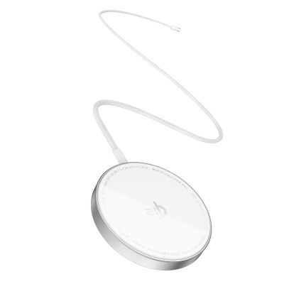 2. Baseus Simple Mini4 Air Qi2 15W Magnetic Wireless Charger - Silver