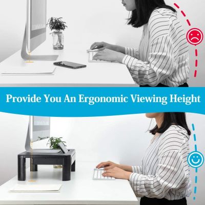10. TECHLY TABLE MONITOR STAND WITH ADJUSTABLE HEIGHT