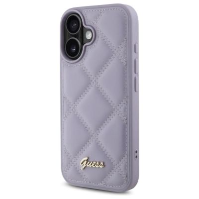 2. Guess Quilted Metal Logo case for iPhone 16 - light purple