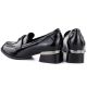 4. Women's patent leather shoes with a decorative heel, black Vinceza 58638
