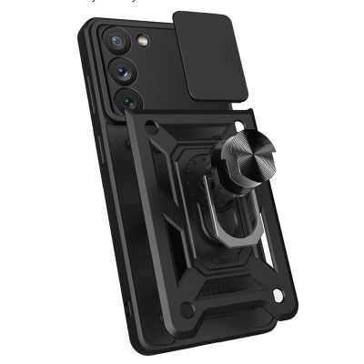 8. Hybrid Armor Camshield case for Samsung Galaxy A14 armored case with camera cover pink