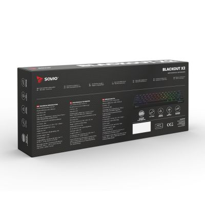 7. SAVIO MECHANICAL KEYBOARD BLACKOUT X2 OUTEMU RED HOT SWAP