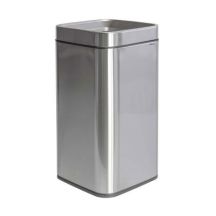 MAUL 9502594 Rectangular Waste Bin Stainless Steel Black, Silver