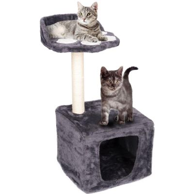 17. CAT SCRATCHING POST WITH HOUSE AND BED 68CM