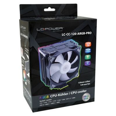 5. LC-Power LC-CC-120-ARGB-PRO Computer Cooling System Processor Cooler/Fan 12 cm Black