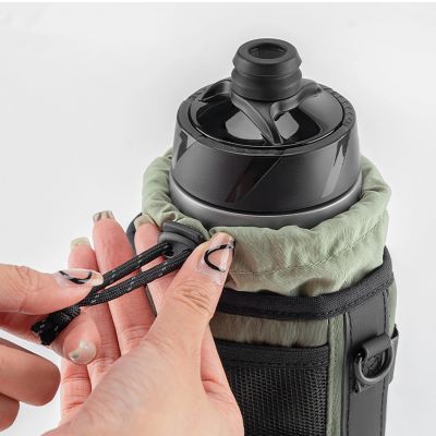 4. Rockbros Travel Bottle Bag with Shoulder Strap 1l - Green