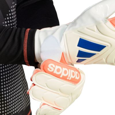 14. adidas Copa Glove Club goalkeeper gloves white and orange JN5339