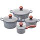 PROMIS Granite Cookware Set, 8-Piece, Induction/Gas