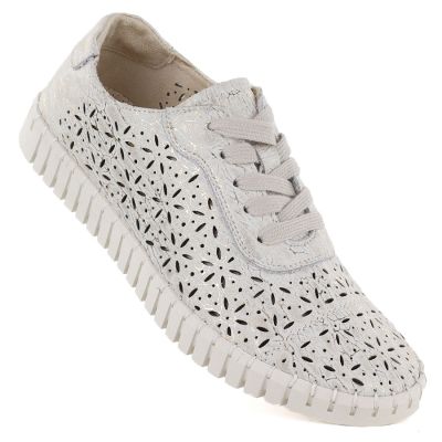 Women's openwork gold shoes Potocki JE19437