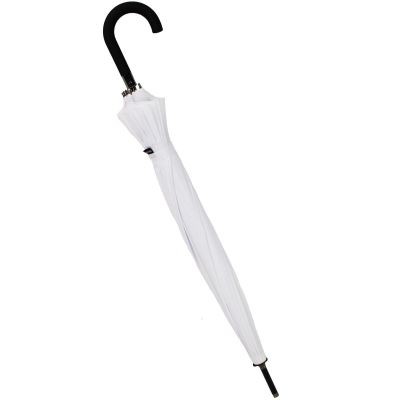 4. LONG SEMI-AUTOMATIC UMBRELLA, 16 RIBS, WHITE, SEMI LINE