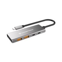 Conceptronic HUBBIES15G USB 3.2 Gen 2 (3.1 Gen 2) Type-C Hubs and Hubs 10000 Mbit/s Gray