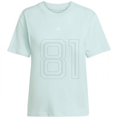 2. adidas Essentials Small Logo Cotton Light Blue Women's T-Shirt JY4965