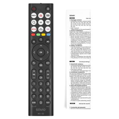 6. SAVIO UNIVERSAL REMOTE CONTROL/REPLACEMENT FOR HISENSE RC-32 TV