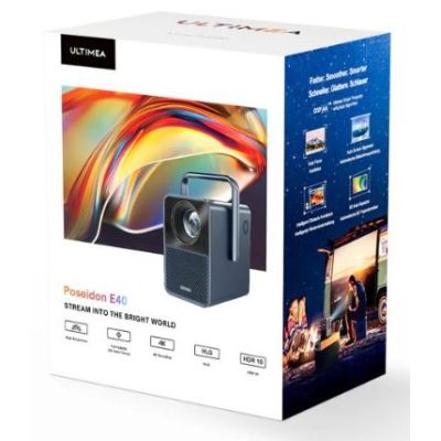 6. Ultimea Poseidon E40 Standard Throw Projector 1000 ANSI Lumens LCD 4K (4096x2400) Gray