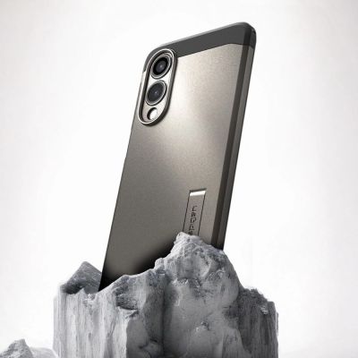 10. Spigen Tough Armor MagSafe Case for Samsung Galaxy S25 Edge - Gray/Black