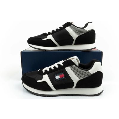 10. Tommy Hilfiger Men's Tjm Runner Casual Black Sneakers