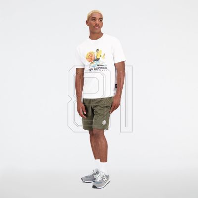 16. New Balance Hoops Cotton Jersey Short Wt M MT31589WT