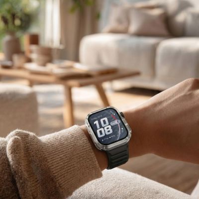 7. Tech-Protect Defense Case for Huawei Watch Fit 5 Pro - Transparent