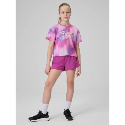 3. Girls' quick-drying sports T-shirt 4F 4FJRSS26TFTSF2394-90A
