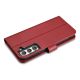 9. iCarer Haitang Leather Wallet Case Leather Case for Samsung Galaxy S22 + (S22 Plus) Wallet Housing Cover Red (AKSM05RD)