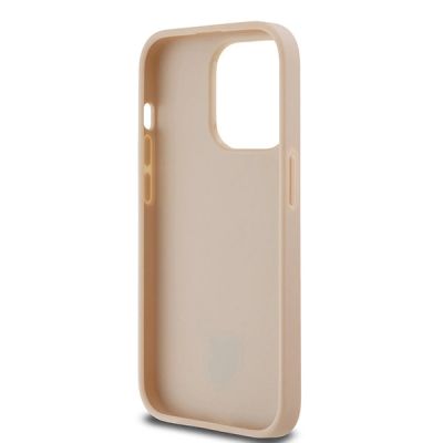 7. DKNY Leather Checkered Mono Pattern & Printed Stripes case for iPhone 14 Pro - pink