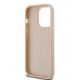 7. DKNY Leather Checkered Mono Pattern & Printed Stripes case for iPhone 14 Pro - pink